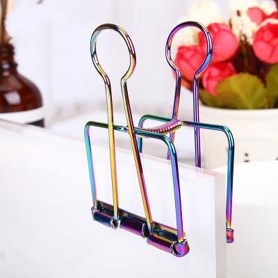 China Metal Desk and School Office Stationery Clip Stainless Candy Color Paper Clip Customized Medium Size 32mm for sale