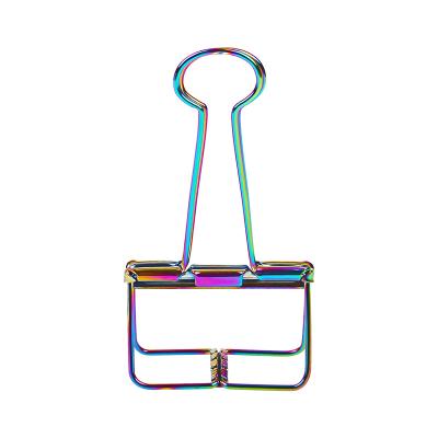 China Metal Customized Size Paper Binder Clips Stainless Extra Large Colored Binder Staples Office Stationery Skeleton Clip 19mmm Wholesale for sale