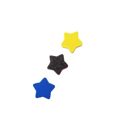 China White/Black School Mini Stationary Star Board Colorful Magnetic Whiteboard Felt Eraser EVA for sale