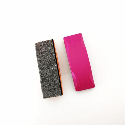 China Wholesale White/Black Board Magnetic Whiteboard Plastic Eraser Felt Cloth Board Eraser Orange/Purple Customized for sale