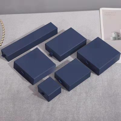 China Popular Blue Ring Jewelry Packaging Jewelry Box For Bracelet Necklace,Dangling Box Earrings Packaging Bags for sale