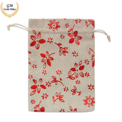 China Environmental Reusable Canvas Candy Sack Gift Bag Burlap Nature Jute Nature Favor Bags for sale