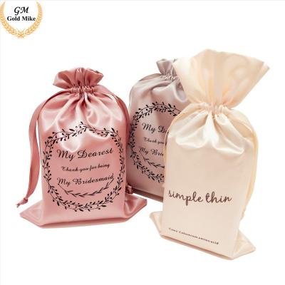 China Wholesales Simple Satin Bags Transparent Bag Decoration Satin Packaging for sale