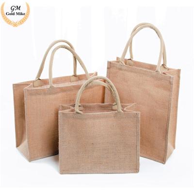 China natural jute tote bag jute shopping bag pouch for sale