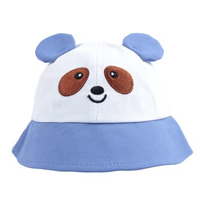 China Wholesale Comfortable Autumn Summer New Fashion Baby Yellow Cute Panda Ears Baby Children's Sun Hat Bucket Hats Oversized for sale