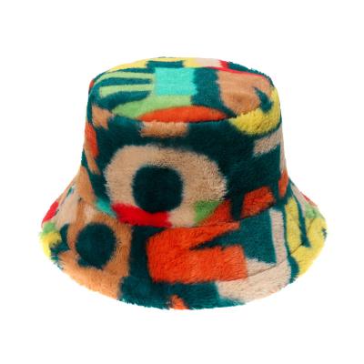 China New Winter Plush Letter Printing Custom Made Fisherman Hats Bucket Hats Women's Bucket Hat Hign Quality for sale