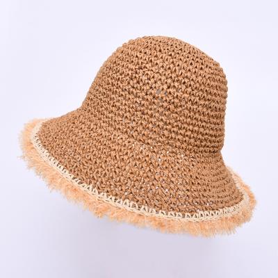 China 2021 Picture Fashion Beach Sun Hat Customized Women's Wholesale Female Summer Straw Boater Hat for sale