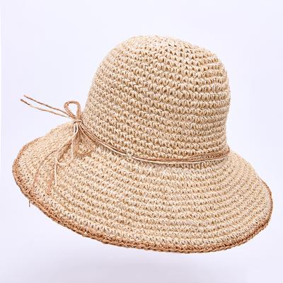 China Picture Ladies Summer Hats 2021 With Brim New Paper Straw Hats For Women Sun Beach Soft Panama Straw Hat for sale