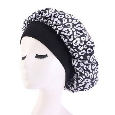 China Imitate Animal All Seasons Women Wholesale Hign Quality Black And White Hats Hood Spring Satin Female Hood for sale