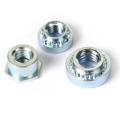 China Llat R&D Latest R&D Hex Stainless Steel Round Rivet M6 Zinc Plating Self Folding Broaching Press Nut for sale