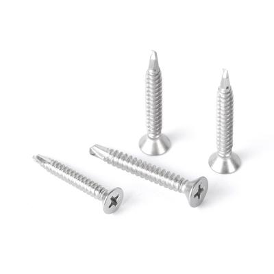 China Factory Wholesale Stainless Steel Din7504P Cross Recessed Flat Screws Steel Self Drilling Screws for sale