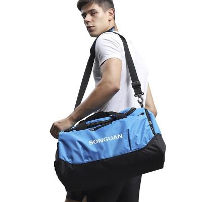 China SG8015 Overnight Gym Logo Durable 600D Oxford Waterproof Custom Fleece Sports Backpack Sports Bag With Shoulder Strap for sale