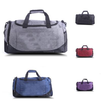 China Custom Polyester Wholesale Price Fashion Style Logo Travel Bags With Shoe Compartment for sale