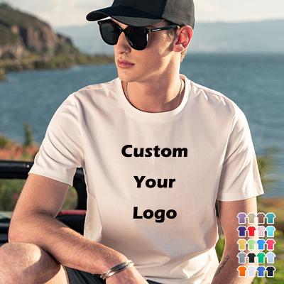 China OEM Fashion Anti Shrink Custom Printed Plain White 100% Cotton Tee Shirts Unisex T Shirts Printing Blank Black T Shirt For Men for sale