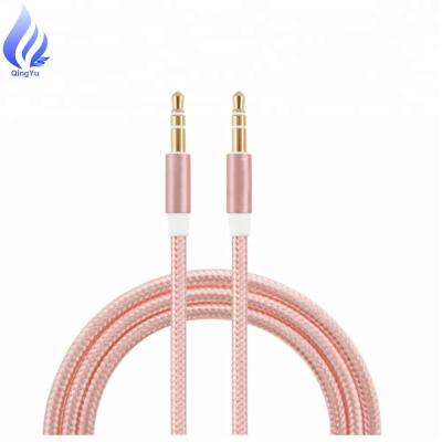 China High Quality Home Stereo Extra Long Nylon Braid 6.6FT Nylon Braid 3.5mm Stereo Audio Plug, 2M Strong Male to Male 3.5mm Cable Auxiliary Cord for sale