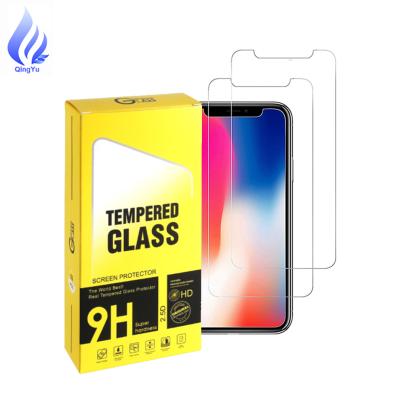 China 2.5D Custom 3d Glass 2.5d 9h Tempered Glass Screen Protector For Iphone12 pro X XS 8P 0.33mm For Samsung Mobile Tempered Glass Screen Protector for sale