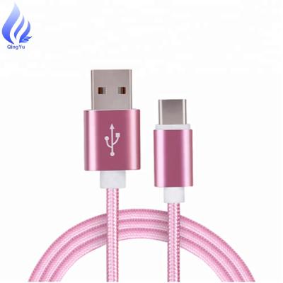 China Superior Nylon Braided Type C Cable, Metal Type C Connector Data Computer Sale 2M/6FT USB Cable For Samsung S8 S8+/Google Pixel/6P/LG G5 Nexus for sale