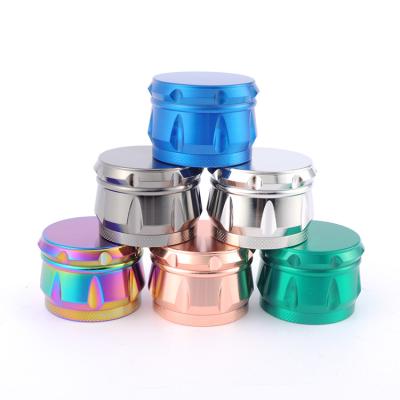 China RUKIOO Cheap Custom Tobacco Grinder Wholesale Zinc Alloy Hand 4 Layers Handsome Herb Grinder Manual for sale