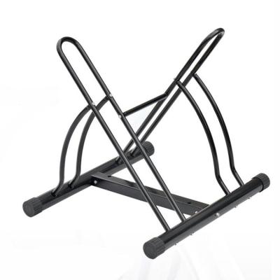 China Durable Mounted 2 Bike Display Stand Bicycle Floor Storage Rack Parking Lock With Bicycle Parking for sale