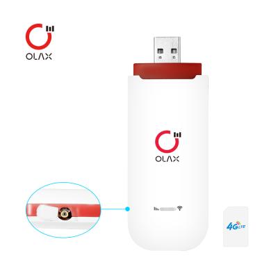 China New Arrival OLAX U90 WIFI Car WiFi Hotspot 4G LTE WiFi 4g USB MINI Modem Dongle Stick 2022 with TS9 CRC9 Antenna Port B2/4/7/12/13/28 for sale