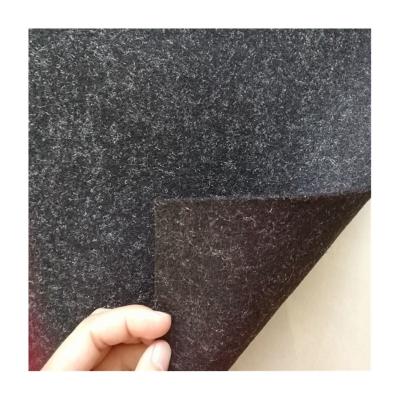 China Soft Recycled Polyester Fiber Black Car Speaker Box Lining Carpet For Upholstery Fabric for sale