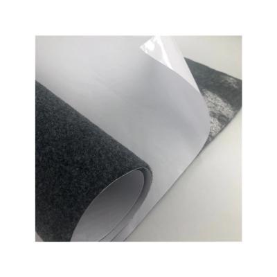 China Solid Single or Smooth Pile Gray Self Adhesive Van Lining Carpet for sale