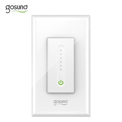 China Dual Slide Touch 2022 GOSUND WIFI Smart Switch LCD Display WIFI Touch Control Switch Works With Alexa Home Weakest Remote Control Smart Switch for sale