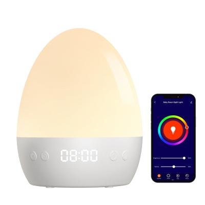 China Contemporary Smart Remote Control RGB+W WiFi Baby Kids Children Nursery Night Light for sale