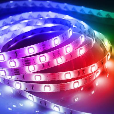 China Gosund LED mini lux home strip kit contain 5M Waterproof 12V RGB LED strip lights and Blutooth controller for sale