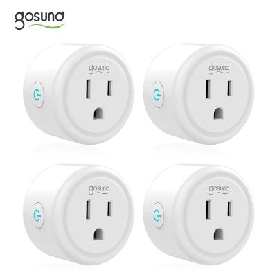 China Google Assitance Controlled Amazon Alexa Google Home Tuya Wireless Mini Wall US Mini Wifi Smart Plug 4PCS/SET Outlet Remote Control Outlet for sale