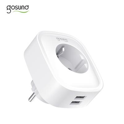 China Gosund Alexa socket Euro outlet mini tuya commercial power wifi smart Eu outlet wit outdoor for sale