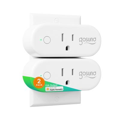 China Convenient Smart Apple Homekit Gosund Plug Apple Approval Works With Siri 15A US Standard for sale