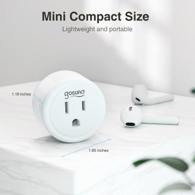 China Voice and App Remote Gosund Mini Smart Plug, APP Remote Control Work with Alexa, WIFI Smart Plug for Home Device for sale