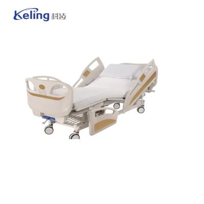 China ABS Side Rail Two Functions Manual ICU Bed 2100x1150x500mm for sale