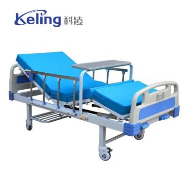 China Two Functions Adjusted 2 Crank Manual Hospital Bed Aluminum Alloy Side Rail for sale