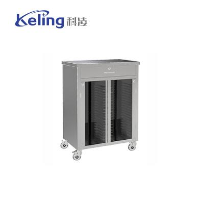 China 40 Shelves Stainless Steel Trolley For Medical Record Holder for sale