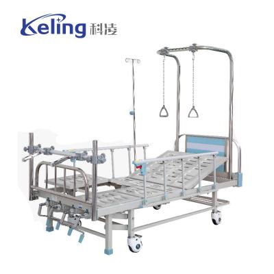 China Aluminum Alloy Manual Hospital Bed 4 Cranks For Patient for sale