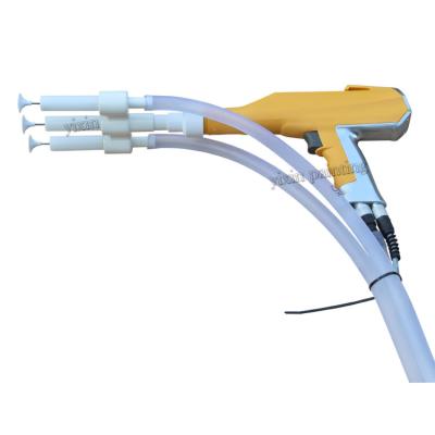 China Yellow Powder Coating Spray Gun / Electrostatic Paint Gun Customized Size for sale