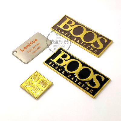 China Custom design thin 3D metal glue logo aufkleber label Logo Metal Sticker Customized Design for phone leather case for sale