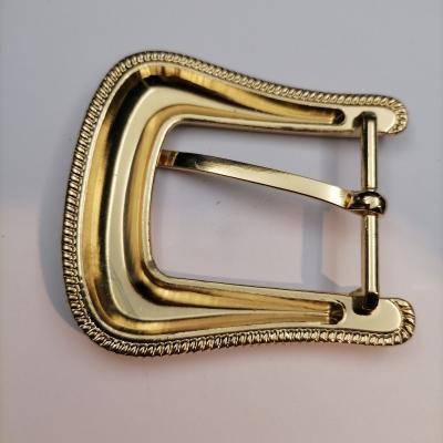 China Durable Antique Texture Imitate Gold Women Pin Buckle 40mm Inner Size High-end Zinc Alloy Belt Buckle For Women for sale