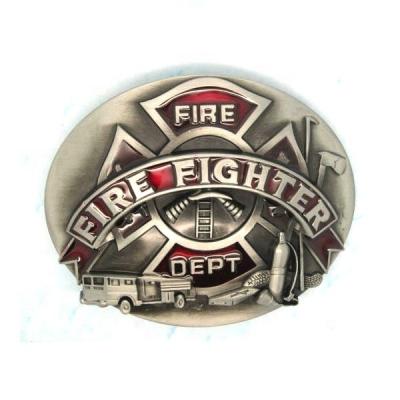 China BUC4402 3D Belt Buckle FIREFIGHTER THEME RED METAL BELT BUCKLE FIREFIGHTER METAL BELT BUCKLE for sale