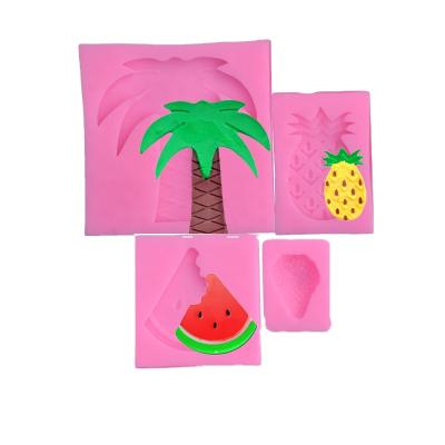 China BPA Free Disposable Food Touch Safe Tropical Molds For Cake Decorating Pineapple Watermelon Mold for sale