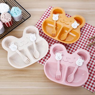 China Minimalist 3ps/set Rosiky Children's Tableware Set Baby Bowl Training Eateing Baby Feeding Dining Dishes Sets for sale