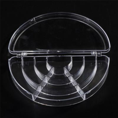 China Viable Ready To Ship Dropshipping Pearls Clear Semicircular Acrylic Crystal Display Box Transparent With Lid Candy Jewelry Storage Box for sale