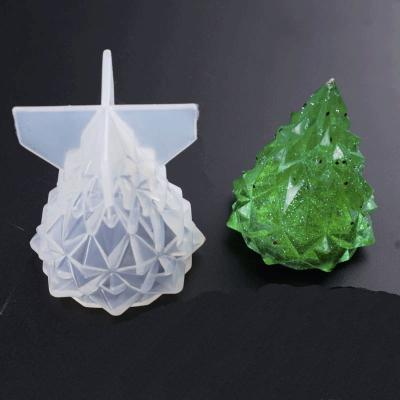 China High Quality Viable Epoxy Resin Shiny Craft Silicone Mold 3D Design Christmas Tree Lampshade Mold DIY Handmade Ornament for sale