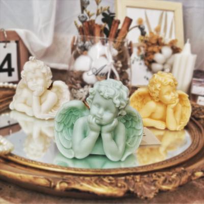 China For DIY Candle Making Aromatherapy Plaster Handmade Angel Wings Candle Molds for sale