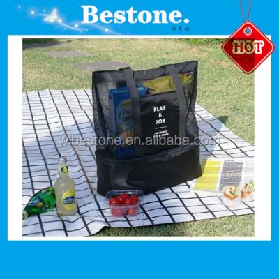 China Orean Style Lunch Net Visiable Camping Maintain Thermal Keep Bag For Outdoor Picnic Use for sale