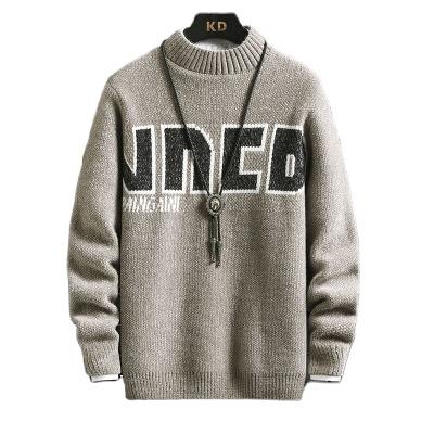 China Breathable Letter Printing Winter Warm Windproof Men's Casual Turtle Half Neck Sweater Pullover for sale