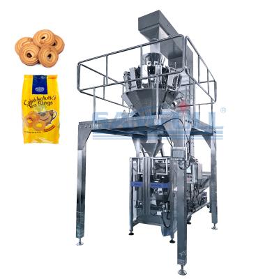 China Automatic food multihead weigh pellet packing machine vertical packing machine bread biscuit packing machine for sale