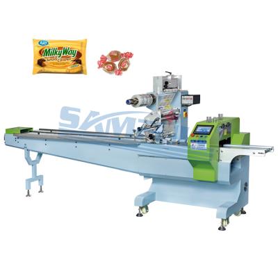 China Automatic Horizontal Candy Horizontal Chocolate Packing Machine Food Pillow Bites Gummy Packing Machine for sale